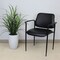 Officesource Levy Collection Guest Stack Chair with Arms and Black Frame 1022VBK - alternate 3